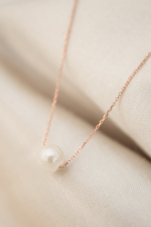 Kadın İnci Model 925 Ayar Gümüş Kolye - 12