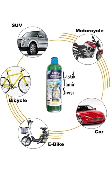500 ML 3036 PATLAK SIVISI LASTİK TAMİR İLACI LASTİK TAMİR KİTİ - Resim 2