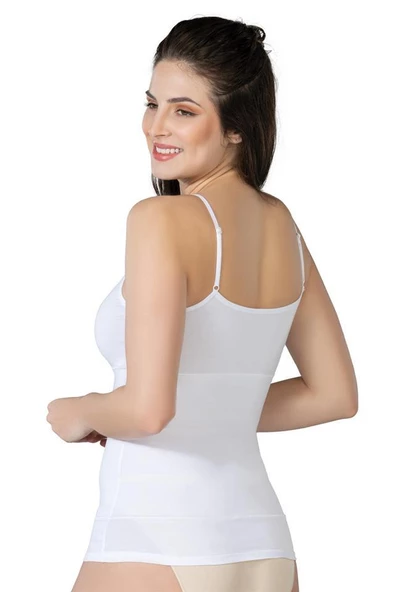 Emay Bayan Modal Pamuklu İp Askılı Atlet Korse 1401 - Resim 4