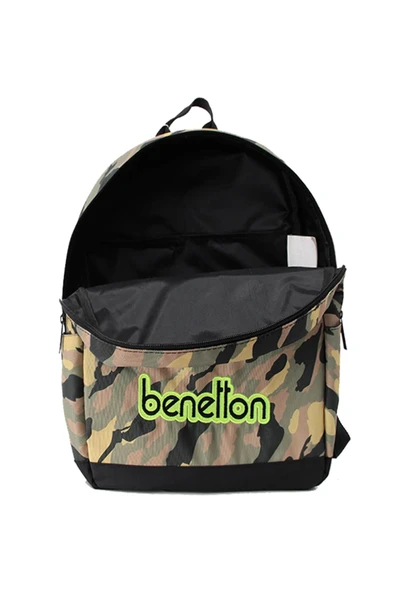 United Colors of Benetton Kamuflaj Okul Çantası Hâki / 76063 - 5