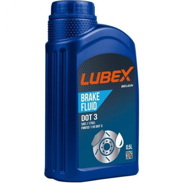 Lubex Brake Fluid DOT 3 500 Ml Fren Hidrolik Yağı (Yeni tarihli ürün )