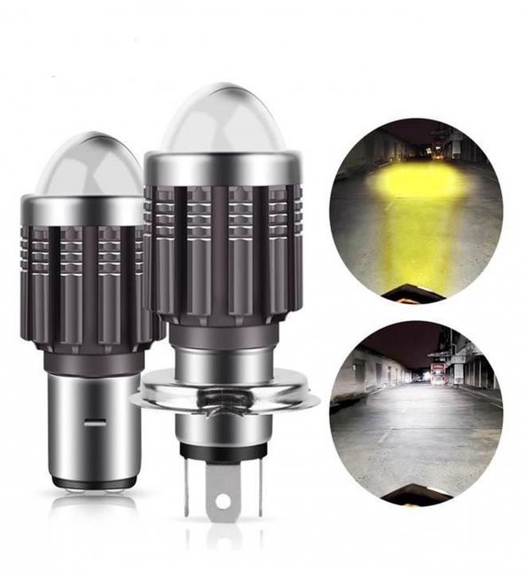 Led Far Ampül Metal Gövde Füme Kasa H-4 Uzun Kısa Vardır - 8