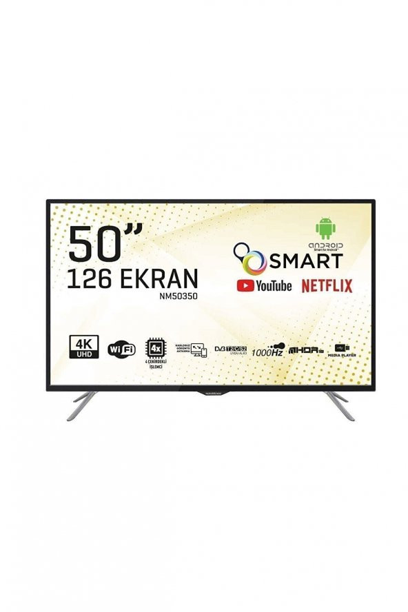 Nordmende NM50350 4K Ultra HD 50" 127 Ekran Uydu Alıcılı Smart LED Televizyon - 1