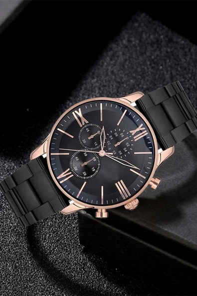 Siyah Rose Analog Erkek Kol Saati STC11990 - 2