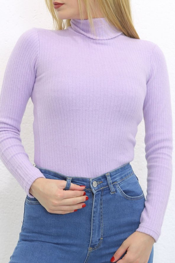 Balıkçı Yaka Body Lila - 8338.1567. - 2