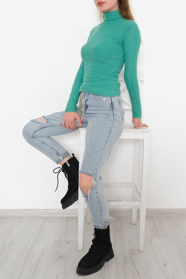 Balıkçı Yaka Body Açıkyeşil - 8338.1567. - 3
