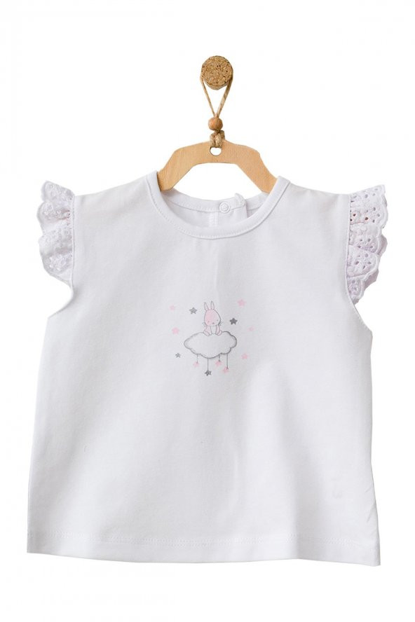 Andywawa Kız Bebek Tavşan Desenli Alt Üst Gri Takım AC21632R - 2