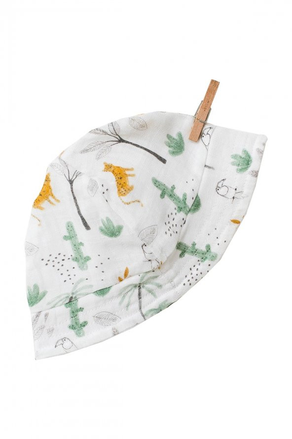 Andywawa Kız Erkek Bebek Doğa Temalı Ekru Şapka AC21690R