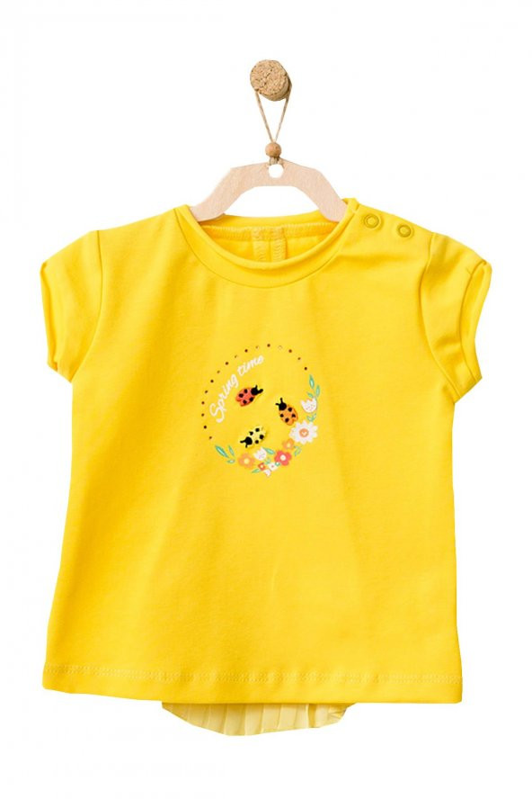 Andywawa Kız Bebek Çiçek Motifli Çok Renkli Alt Üst Takım AC21834R - 2