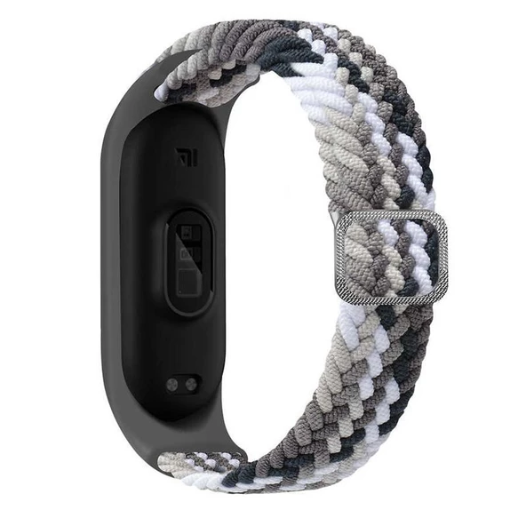 Gpack Xiaomi Mi Band 7 Kordon CırtCırt Kumaş Ayarlanabilir Örgü Tasarım KRD 49 - 5