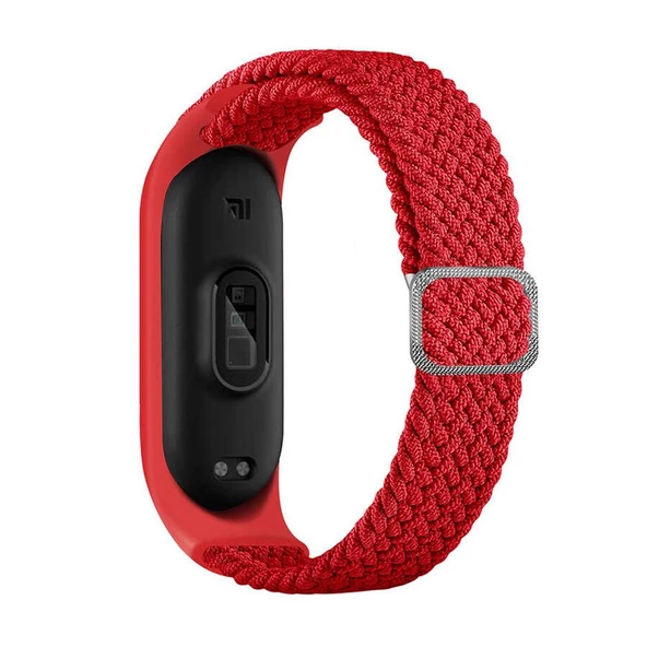Gpack Xiaomi Mi Band 7 Kordon CırtCırt Kumaş Ayarlanabilir Örgü Tasarım KRD 49 - 11