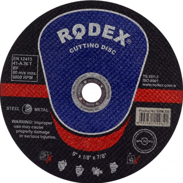 Rodex Metal Kesici Taş 180 x 3 x 22 mm