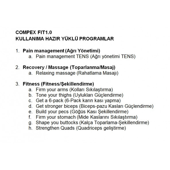 Compex Fit1.0 Kas Çalıştırma Tens-Nmes Fitness Cihazı - 2