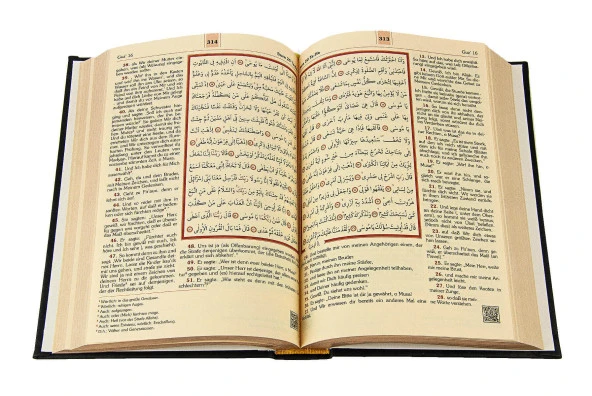 Almanca Mealli Hafiz Boy Kuran - Siyah - Resim 4