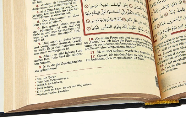 Almanca Mealli Hafiz Boy Kuran - Siyah - Resim 5