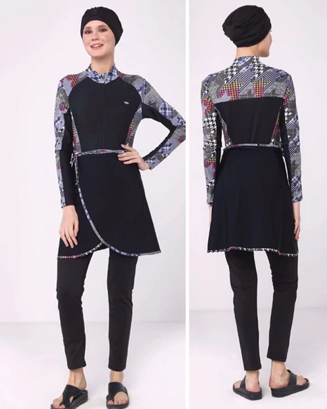 Tesmay 2152 PERFORMANS Tarz Tam Kapalı Tesettür Mayo - Resim 5