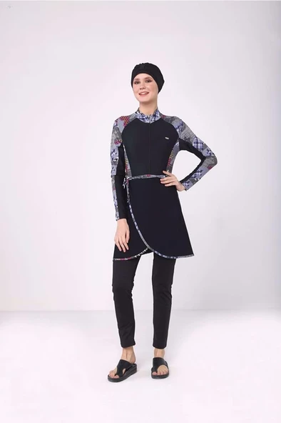 Tesmay 2152 PERFORMANS Tarz Tam Kapalı Tesettür Mayo - Resim 2