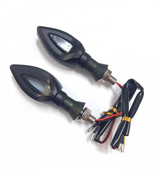MOTOSİKLET ÜNİVERSAL LED SİNYAL BEYAZ CAMLI MERCEKLİ - 2