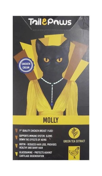 Tail Paws Molly Tavuklu Sıvı Kedi Ödülü 15gr (5'li) ürün görseli