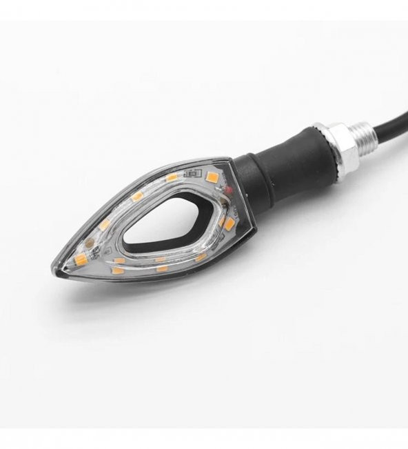 MOTOSİKLET ÜNİVERSAL LED SİNYAL BEYAZ CAMLI - 3
