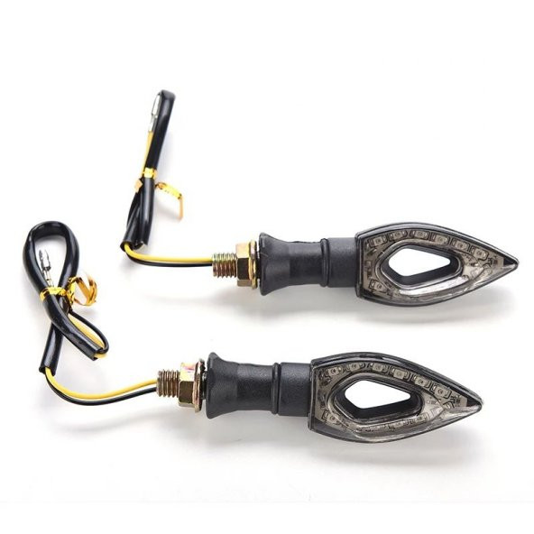 MOTOSİKLET ÜNİVERSAL LED SİNYAL FÜME CAMLI