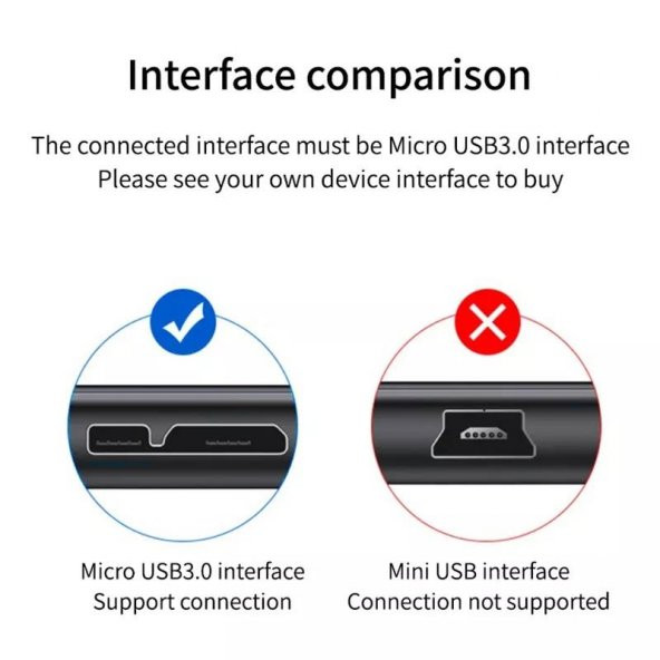 PrimeX PX-610 1.5 Metre TYPE C to Micro USB B Kablo, Type C Harici Harddisk kablosu, Type C Micro b Kablo, Type C USB b Kablo - 5