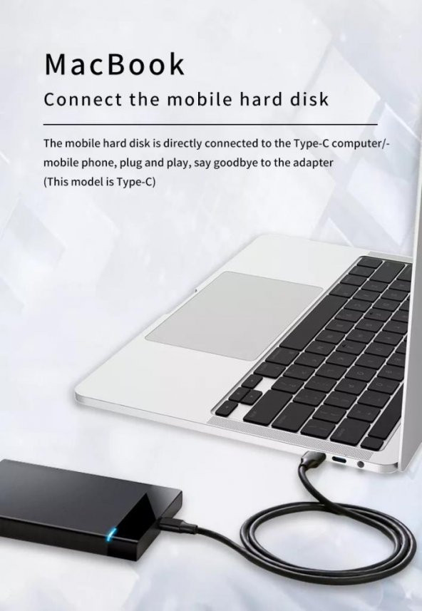 PrimeX PX-610 1.5 Metre TYPE C to Micro USB B Kablo, Type C Harici Harddisk kablosu, Type C Micro b Kablo, Type C USB b Kablo - 8