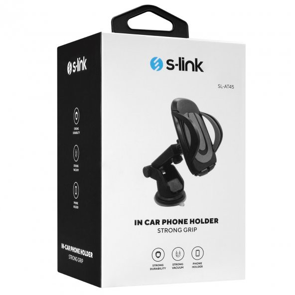 S-LINK SL-AT45 VANTUZ + BRAKETİ 360 DERECE SİYAH - GRİ TELEFON TUTUCU - 4