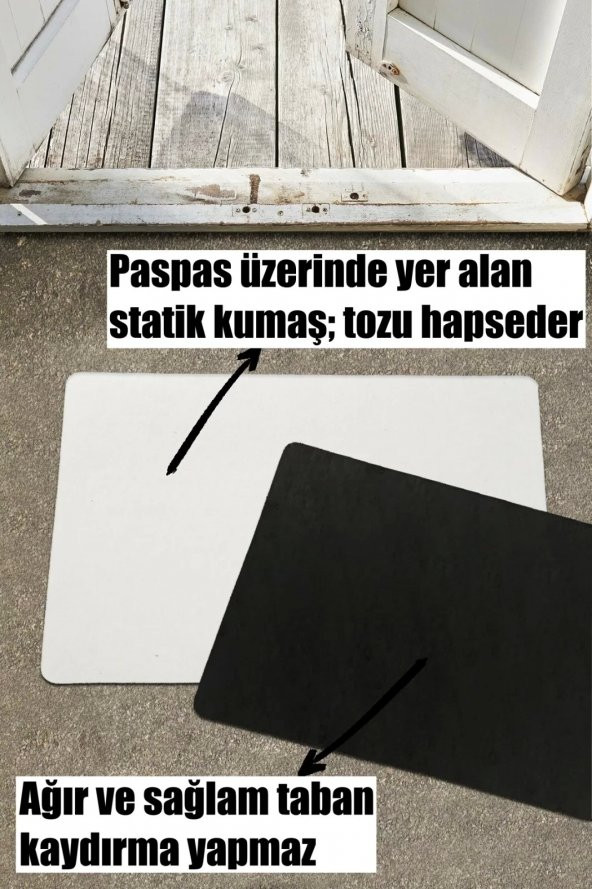 Esnature Hoşgeldiniz Kelebek Dekoratif İç ve Dış Kapı Paspası 45x70 Cm - 4