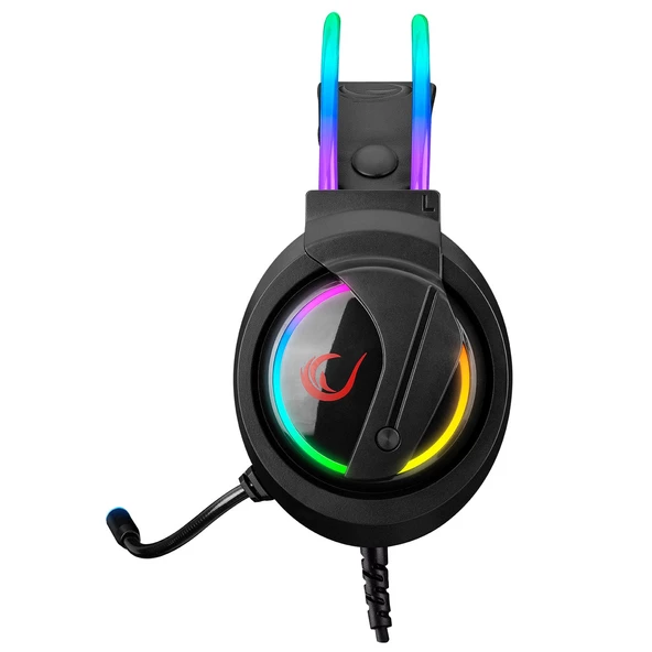 RAMPAGE RM-K17 X-MONARCH SİYAH USB 7.1 RGB HEADBAND GAMING MİKROFONLU OYUNCU KULAKLIĞI - 3