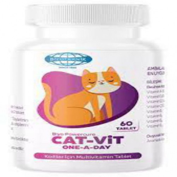 Biyo Powercure Cat -Vit 60 Tablet (Kediler için vitamin)