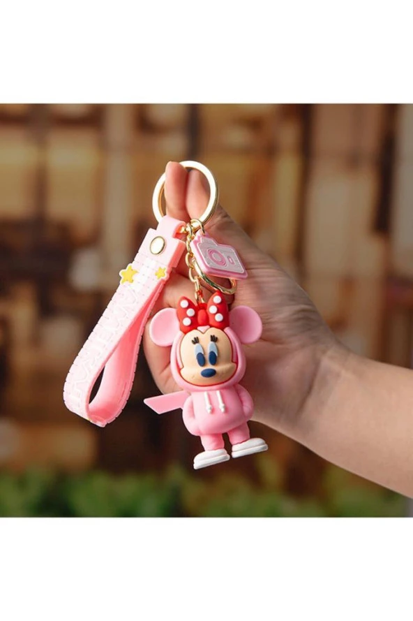 Mickey Minnie Mouse Silikon Anahtarlık Çanta Süsü Oyuncak Aksesuar