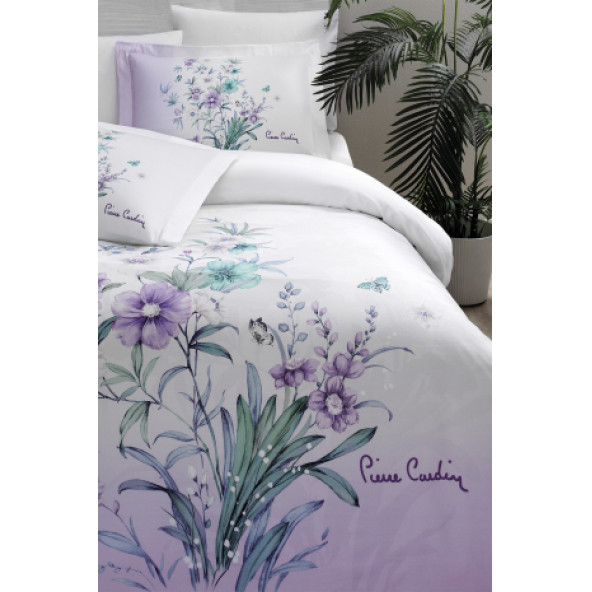 Pierre Cardin Saten Nevresim Takımı Çift Kişilik Floral