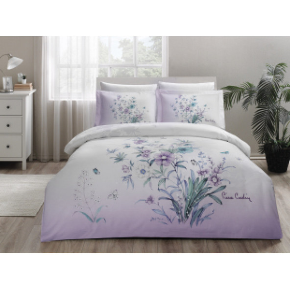 Pierre Cardin Saten Nevresim Takımı Çift Kişilik Floral - 2