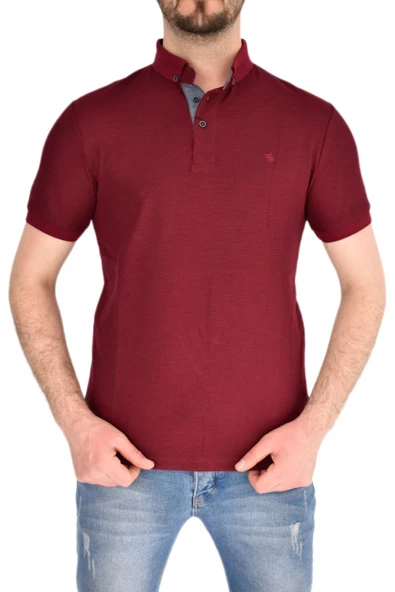 Erkek Gömlek Yaka Tişört Waffle BGL-ST01943 - Resim 2