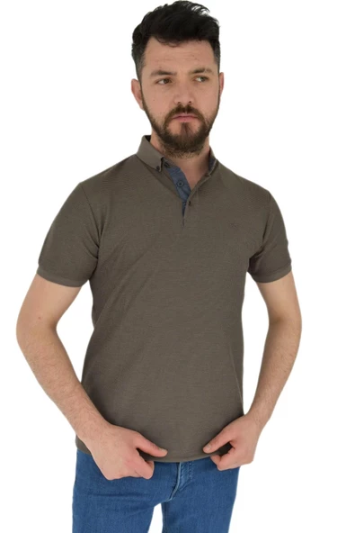 Erkek Gömlek Yaka Tişört Waffle BGL-ST01943 - Resim 9