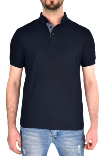 Erkek Gömlek Yaka Tişört Waffle BGL-ST01943 - Resim 5