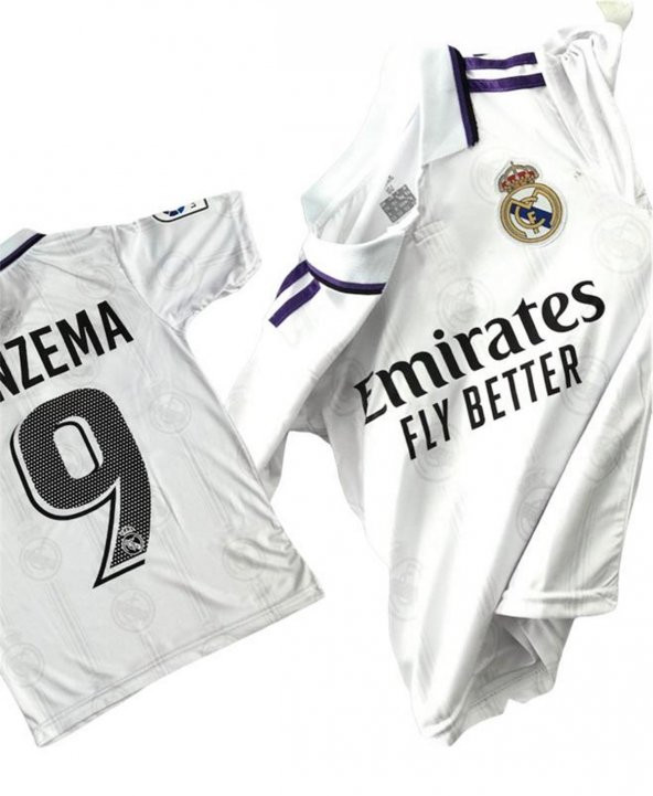 Benzema Real Madrid Forma Takımı Çorap+ Bileklik 4 Parça - 3