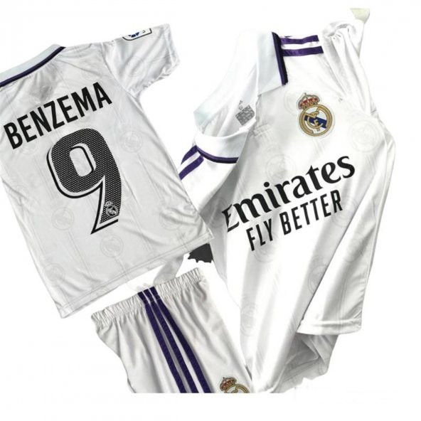 Benzema Real Madrid Forma Takımı Çorap+ Bileklik 4 Parça - 4