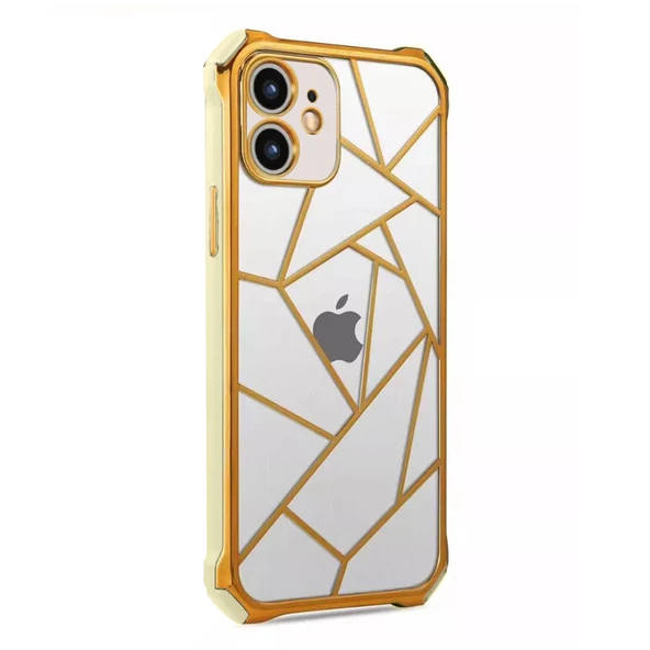 iPhone 12 Kılıf Lazer Prizma Kamera Korumalı Kapak - 6