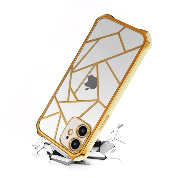 iPhone 12 Kılıf Lazer Prizma Kamera Korumalı Kapak - 7