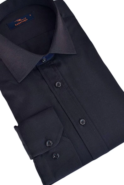 Erkek Uzun Kol Gömlek Silim Fit Armürlü BGL-ST01909 - Resim 9