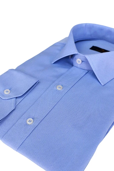 Erkek Uzun Kol Gömlek Silim Fit Armürlü BGL-ST01909 - Resim 7