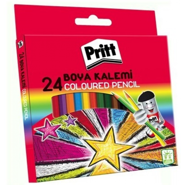 Pritt Kuru Boya Karton Kutu Tam Boy 24 Renk 1221351