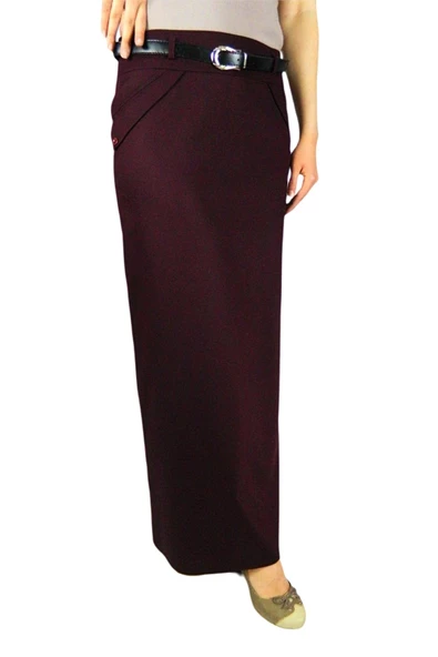 Kadın Bordo Uzun Etek GKC5277 ürün görseli