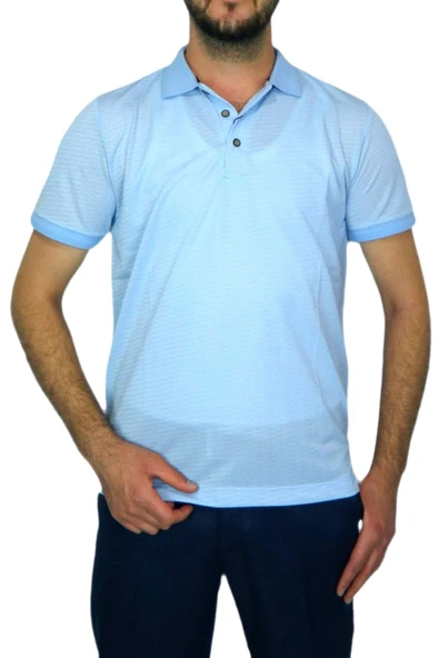 Erkek Polo Yaka Jakarlı T-sıhırt 2063 BGL-ST00533 - Resim 4