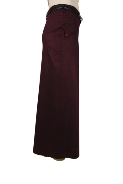 Kadın Bordo Uzun Etek GKC5277 - Resim 5