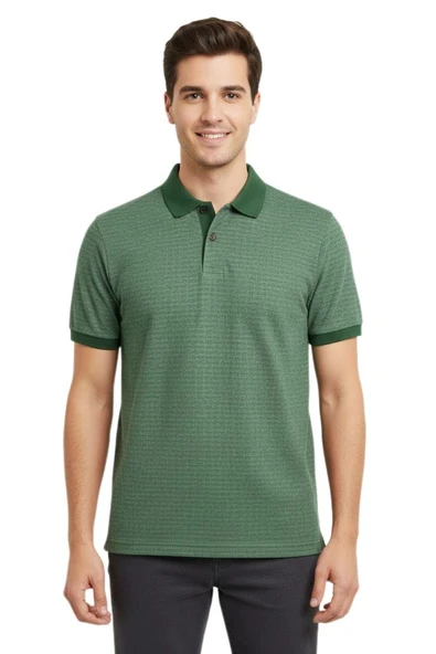 Erkek Polo Yaka Jakarlı T-sıhırt 2063 BGL-ST00533 - Resim 3