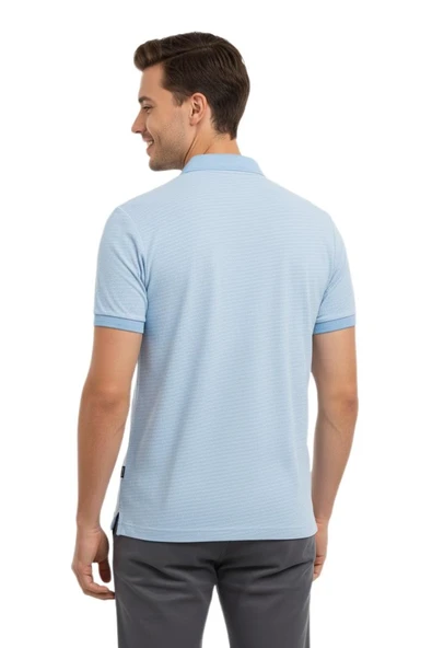 Erkek Polo Yaka Jakarlı T-sıhırt 2063 BGL-ST00533 - Resim 10