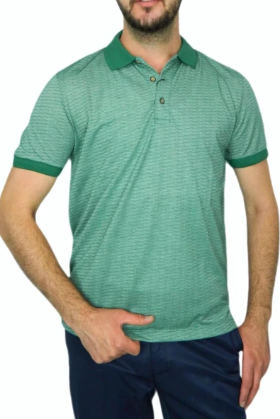 Erkek Polo Yaka Jakarlı T-sıhırt 2063 BGL-ST00533 - Resim 2